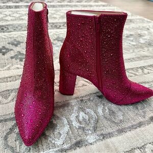 Betsey Johnson fuchsia booties